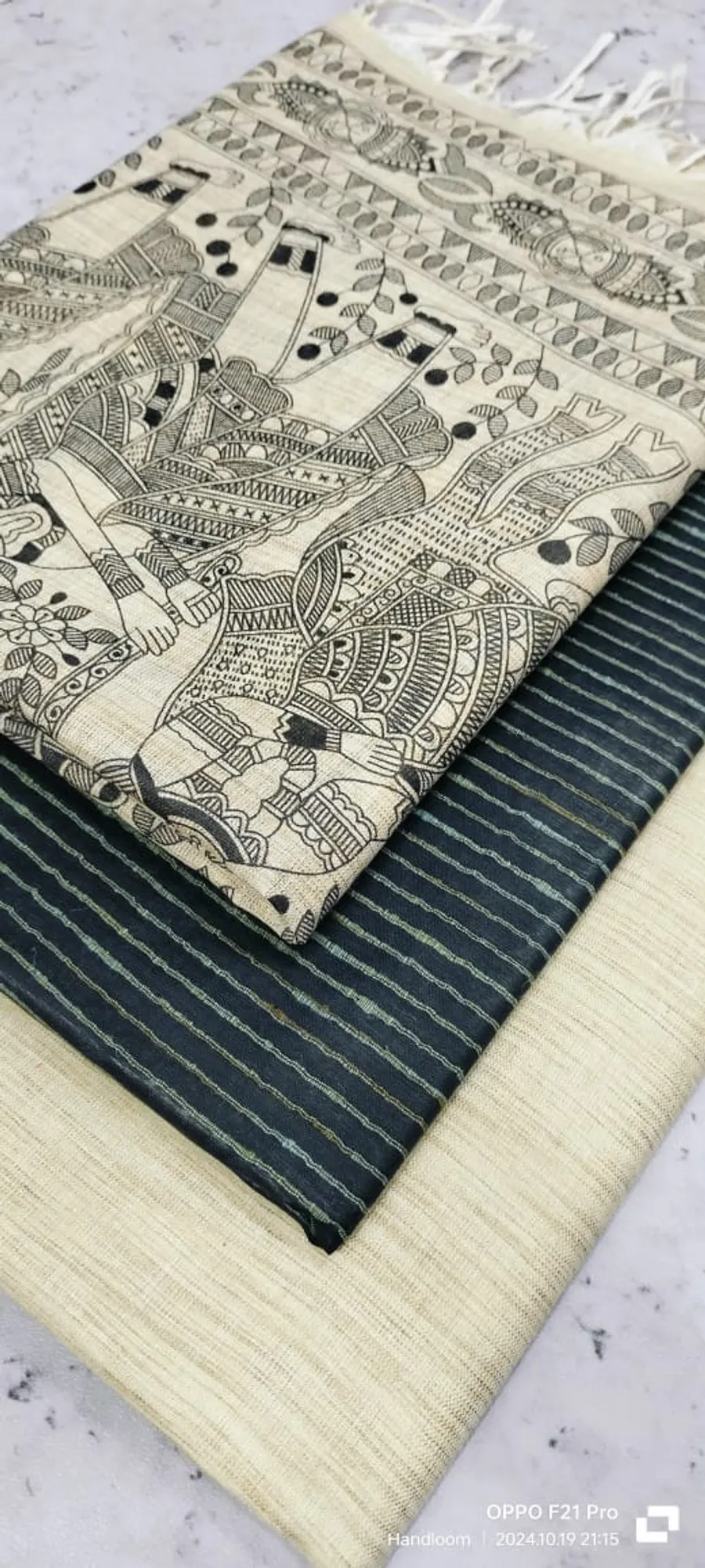 Heritage Screen Print on Pure Dupion Silk